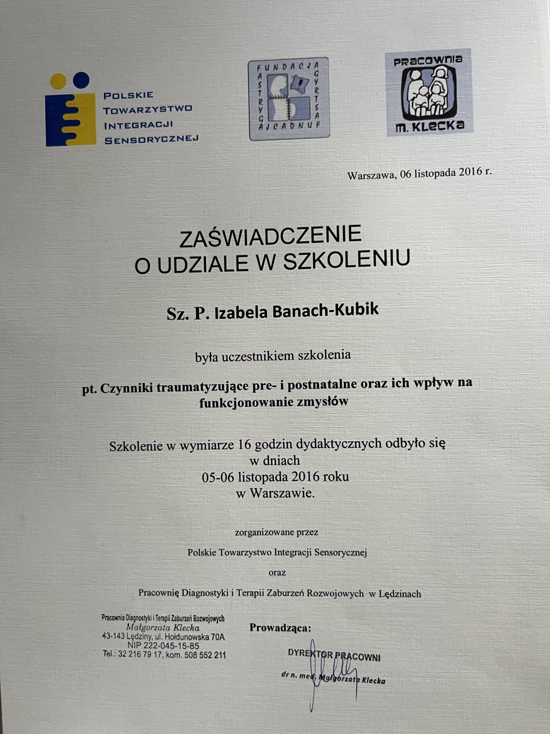 13_2016_szkolenie_dotyczÄce_wpÅywu_traumy_przedporodowej_i_okoÅoporodowej_na_profil_sensoryczny_dziecka_